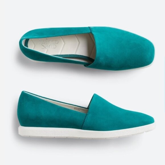 Franco Sarto Teal Slip On Shoes - Picture 1 of 5
